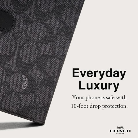Coach Folio Signature C Case - Etui 2w1 z klapką iPhone 15 Pro Max (Charcoal) Coach Folio Signature C Case - Etui 2w1 z klapką iPhone 15 Pro Max (Charcoal)