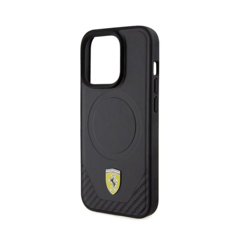 Ferrari Carbon Metal Logo MagSafe - Etui iPhone 15 Pro (czarny) Ferrari Carbon Metal Logo MagSafe - Etui iPhone 15 Pro (czarny)