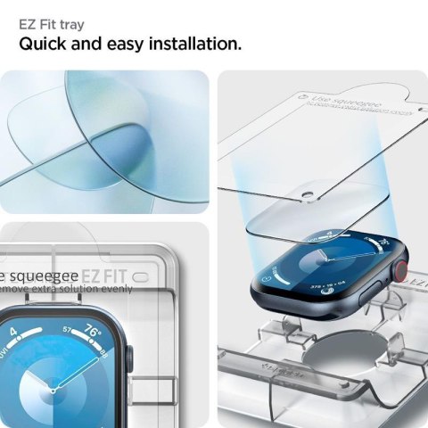 Spigen Elite Shield EZ Fit 2-Pack - Szkło hybrydowe do Apple Watch 10 42 mm (Przezroczysty) Spigen Elite Shield EZ Fit 2-Pack - Szkło hybrydowe do Apple Watch 10 42 mm (Przezroczysty)