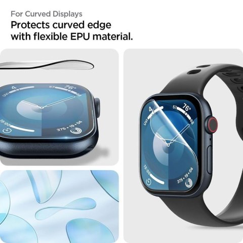 Spigen Elite Shield EZ Fit 2-Pack - Szkło hybrydowe do Apple Watch 10 42 mm (Przezroczysty) Spigen Elite Shield EZ Fit 2-Pack - Szkło hybrydowe do Apple Watch 10 42 mm (Przezroczysty)