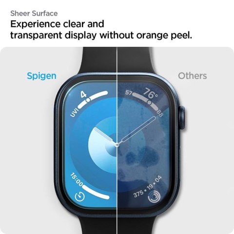 Spigen Elite Shield EZ Fit 2-Pack - Szkło hybrydowe do Apple Watch 10 42 mm (Przezroczysty) Spigen Elite Shield EZ Fit 2-Pack - Szkło hybrydowe do Apple Watch 10 42 mm (Przezroczysty)