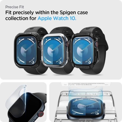 Spigen Elite Shield EZ Fit 2-Pack - Szkło hybrydowe do Apple Watch 10 42 mm (Przezroczysty) Spigen Elite Shield EZ Fit 2-Pack - Szkło hybrydowe do Apple Watch 10 42 mm (Przezroczysty)