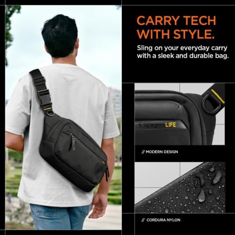 Spigen KD410 Sling Bag Klasden - Torba na telefon / saszetka na ramię (Czarny) Spigen KD410 Sling Bag Klasden - Torba na telefon / saszetka na ramię (Czarny)