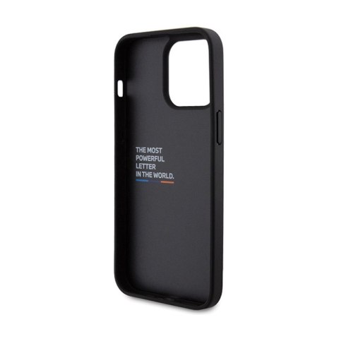 BMW Leather Carbon Blue Line - Etui iPhone 15 Pro Max (czarny) BMW Leather Carbon Blue Line - Etui iPhone 15 Pro Max (czarny)
