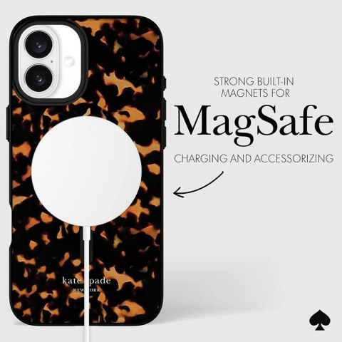 Kate Spade New York Protective MagSafe - Etui iPhone 16 Plus (Tortoise) Kate Spade New York Protective MagSafe - Etui iPhone 16 Plus (Tortoise)