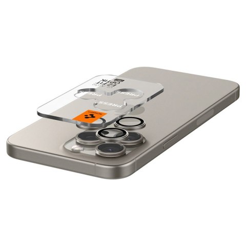 Spigen Optik Pro GLAS.TR EZ Fit Camera Protector 2-Pack - Szkło ochronne na obiektyw do iPhone 15 Pro / 15 Pro Max / iPhone 14 P Spigen Optik Pro GLAS.TR EZ Fit Camera Protector 2-Pack - Szkło ochronne na obiektyw do iPhone 15 Pro / 15 Pro Max / iPhone 14 P