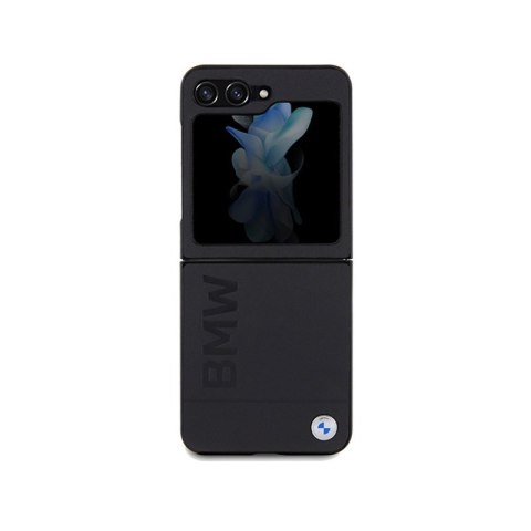BMW Leather Hot Stamp - Etui Samsung Galaxy Z Flip 5 (czarny) BMW Leather Hot Stamp - Etui Samsung Galaxy Z Flip 5 (czarny)