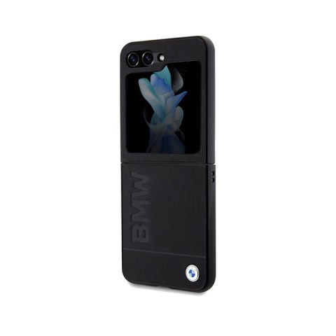 BMW Leather Hot Stamp - Etui Samsung Galaxy Z Flip 5 (czarny) BMW Leather Hot Stamp - Etui Samsung Galaxy Z Flip 5 (czarny)