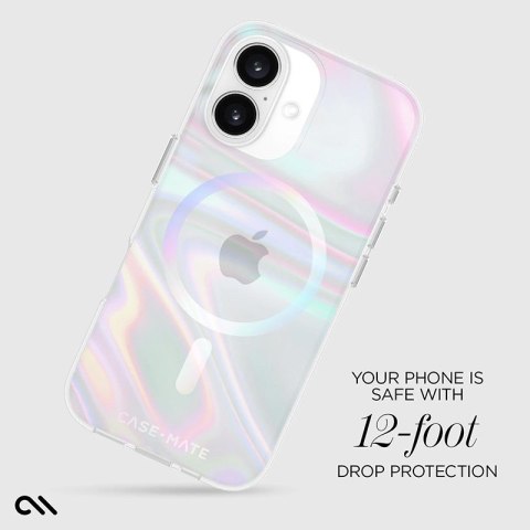 Case-Mate Soap Bubble MagSafe - Etui iPhone 16 (Iridescent) Case-Mate Soap Bubble MagSafe - Etui iPhone 16 (Iridescent)