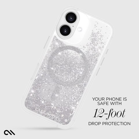 Case-Mate Waterfall MagSafe - Etui iPhone 16 (Silver) Case-Mate Waterfall MagSafe - Etui iPhone 16 (Silver)