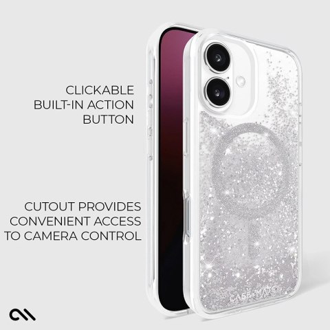 Case-Mate Waterfall MagSafe - Etui iPhone 16 (Silver) Case-Mate Waterfall MagSafe - Etui iPhone 16 (Silver)
