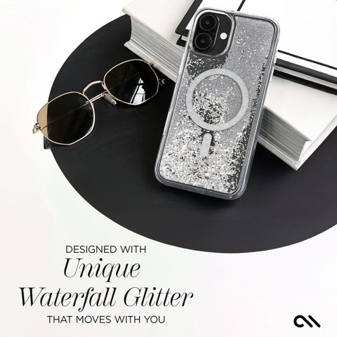 Case-Mate Waterfall MagSafe - Etui iPhone 16 (Silver) Case-Mate Waterfall MagSafe - Etui iPhone 16 (Silver)