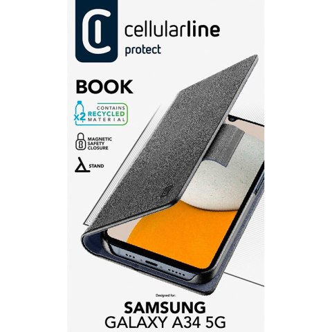 Cellularline Book Case - Etui Samsung Galaxy A34 5G (czarny) Cellularline Book Case - Etui Samsung Galaxy A34 5G (czarny)