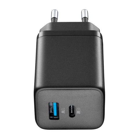 Cellularline Multipower Micro GaN - Ładowarka sieciowa USB-C & USB-A Power Delivery 45W (czarny) Cellularline Multipower Micro GaN - Ładowarka sieciowa USB-C & USB-A Power Delivery 45W (czarny)