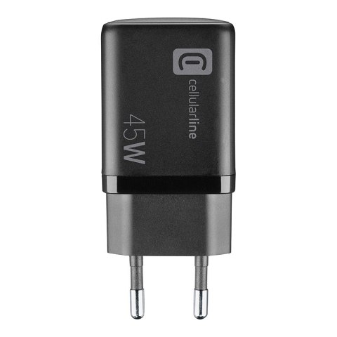 Cellularline Multipower Micro GaN - Ładowarka sieciowa USB-C & USB-A Power Delivery 45W (czarny) Cellularline Multipower Micro GaN - Ładowarka sieciowa USB-C & USB-A Power Delivery 45W (czarny)