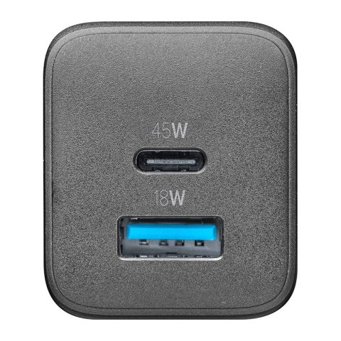 Cellularline Multipower Micro GaN - Ładowarka sieciowa USB-C & USB-A Power Delivery 45W (czarny) Cellularline Multipower Micro GaN - Ładowarka sieciowa USB-C & USB-A Power Delivery 45W (czarny)