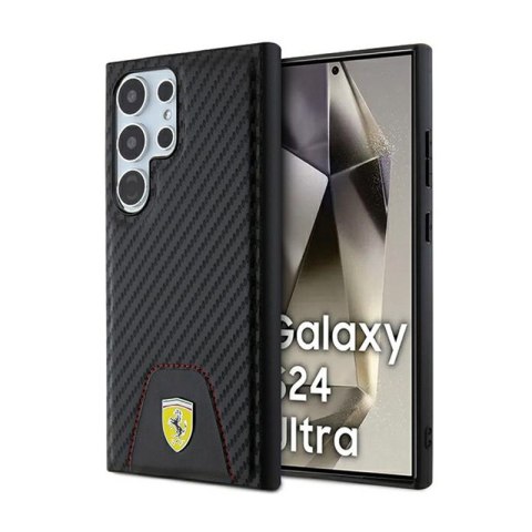 Ferrari Carbon Stitched Bottom - Etui Samsung Galaxy S24 Ultra (czarny) Ferrari Carbon Stitched Bottom - Etui Samsung Galaxy S24 Ultra (czarny)
