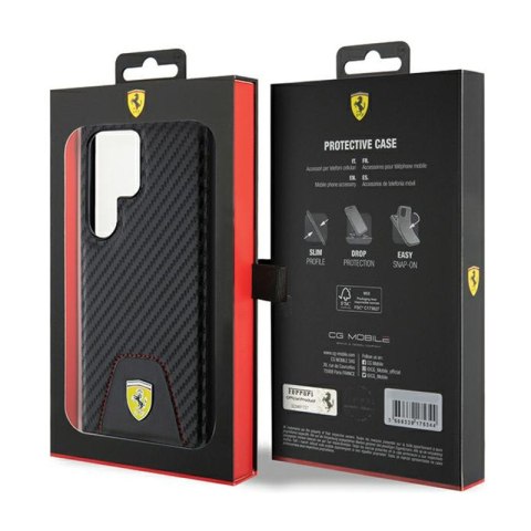 Ferrari Carbon Stitched Bottom - Etui Samsung Galaxy S24 Ultra (czarny) Ferrari Carbon Stitched Bottom - Etui Samsung Galaxy S24 Ultra (czarny)
