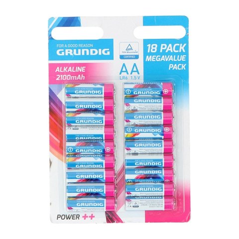 Grundig - Zestaw baterii alkalicznych AA / LR6 1.5V 18 szt. Grundig - Zestaw baterii alkalicznych AA / LR6 1.5V 18 szt.
