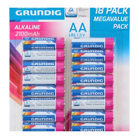 Grundig - Zestaw baterii alkalicznych AA / LR6 1.5V 18 szt. Grundig - Zestaw baterii alkalicznych AA / LR6 1.5V 18 szt.