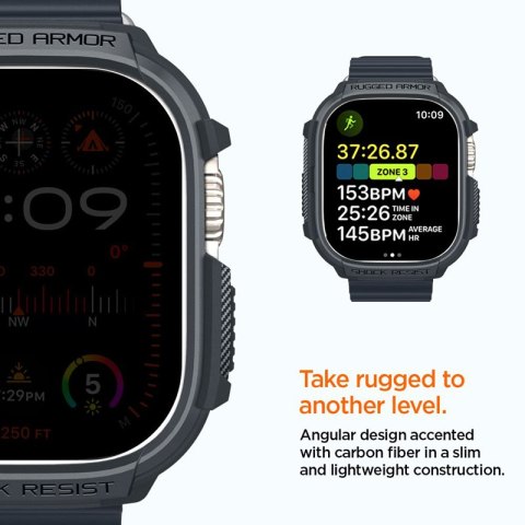 Spigen Rugged Armor - Obudowa do Apple Watch Ultra 1/2 49 mm (Dark Grey) Spigen Rugged Armor - Obudowa do Apple Watch Ultra 1/2 49 mm (Dark Grey)