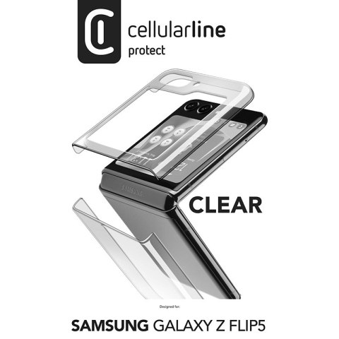 Cellularline Clear Case - Etui Samsung Galaxy Z Flip 5 (przezroczysty) Cellularline Clear Case - Etui Samsung Galaxy Z Flip 5 (przezroczysty)