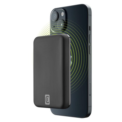 Cellularline MAG 5000 - Power bank indukcyjny 5000mAh 7.5W MagSafe (czarny) Cellularline MAG 5000 - Power bank indukcyjny 5000mAh 7.5W MagSafe (czarny)