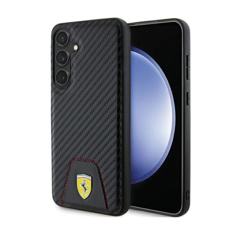 Ferrari Carbon Stitched Bottom - Etui Samsung Galaxy S24+ (czarny) Ferrari Carbon Stitched Bottom - Etui Samsung Galaxy S24+ (czarny)