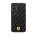 Ferrari Carbon Stitched Bottom - Etui Samsung Galaxy S24+ (czarny)