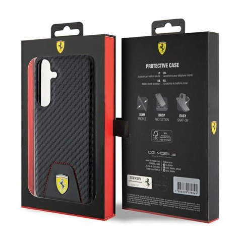 Ferrari Carbon Stitched Bottom - Etui Samsung Galaxy S24+ (czarny) Ferrari Carbon Stitched Bottom - Etui Samsung Galaxy S24+ (czarny)