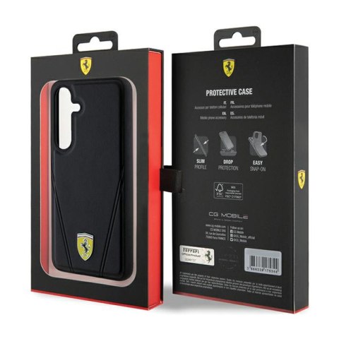 Ferrari Hot Stamp V Lines MagSafe - Etui Samsung Galaxy S24 (czarny) Ferrari Hot Stamp V Lines MagSafe - Etui Samsung Galaxy S24 (czarny)