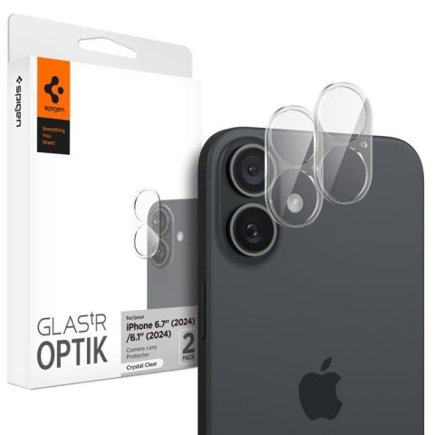 Spigen Optik GLAS.TR Camera Protector 2-Pack - Szkło ochronne na obiektyw do iPhone 16 / 16 Plus (2 szt) (Przezroczysty) Spigen Optik GLAS.TR Camera Protector 2-Pack - Szkło ochronne na obiektyw do iPhone 16 / 16 Plus (2 szt) (Przezroczysty)