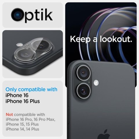 Spigen Optik GLAS.TR Camera Protector 2-Pack - Szkło ochronne na obiektyw do iPhone 16 / 16 Plus (2 szt) (Przezroczysty) Spigen Optik GLAS.TR Camera Protector 2-Pack - Szkło ochronne na obiektyw do iPhone 16 / 16 Plus (2 szt) (Przezroczysty)
