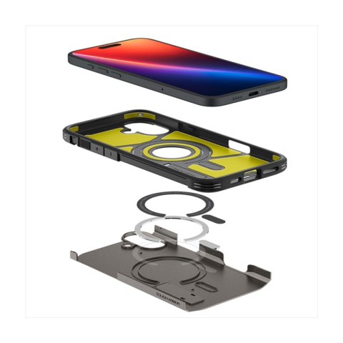 Spigen Tough Armor Mag MagSafe - Etui do iPhone 16 (Gunmetal) Spigen Tough Armor Mag MagSafe - Etui do iPhone 16 (Gunmetal)