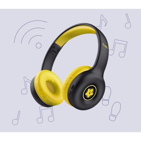 Trust Nouna - Bezprzewodowe słuchawki nauszne dla dzieci Bluetooth (Czarny) Trust Nouna - Bezprzewodowe słuchawki nauszne dla dzieci Bluetooth (Czarny)
