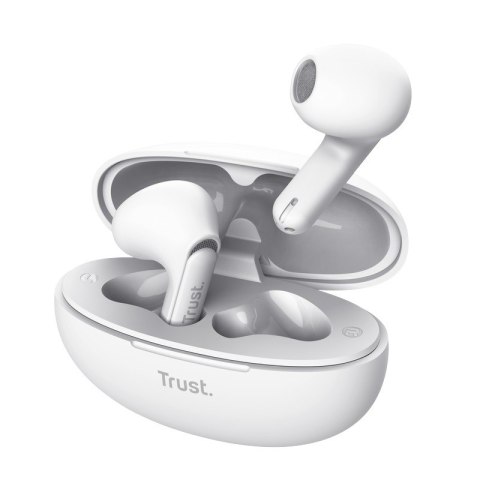 Trust Yavi - Bezprzewodowe słuchawki douszne Bluetooth TWS z etui ładującym & ENC (Biały) Trust Yavi - Bezprzewodowe słuchawki douszne Bluetooth TWS z etui ładującym & ENC (Biały)