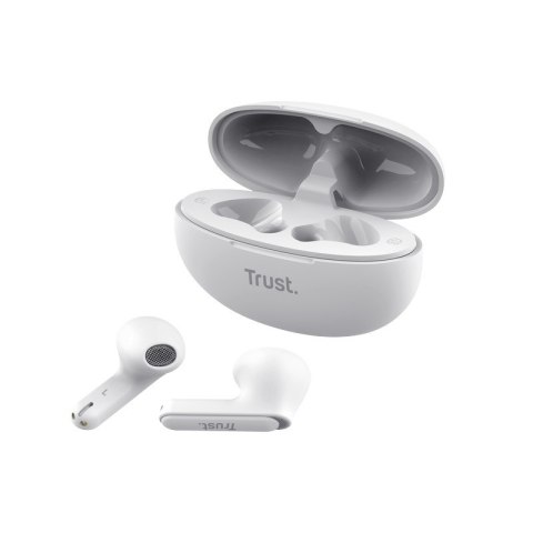 Trust Yavi - Bezprzewodowe słuchawki douszne Bluetooth TWS z etui ładującym & ENC (Biały) Trust Yavi - Bezprzewodowe słuchawki douszne Bluetooth TWS z etui ładującym & ENC (Biały)