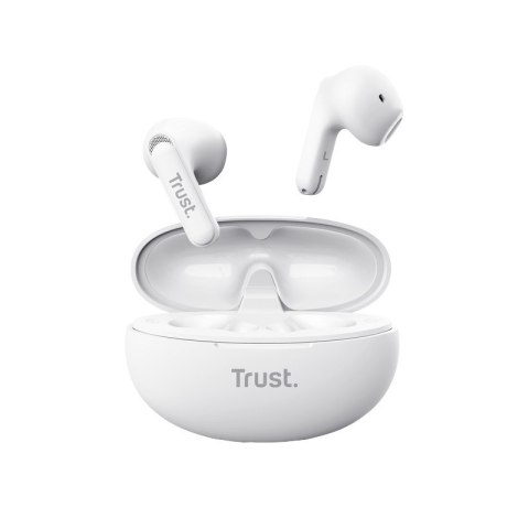 Trust Yavi - Bezprzewodowe słuchawki douszne Bluetooth TWS z etui ładującym & ENC (Biały) Trust Yavi - Bezprzewodowe słuchawki douszne Bluetooth TWS z etui ładującym & ENC (Biały)