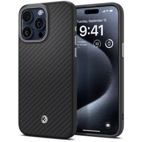 Spigen Etui Spigen Enzo Aramid Mag Magsafe do Apple iPhone 15 Pro Max Matte Black Spigen Etui Spigen Enzo Aramid Mag Magsafe do Apple iPhone 15 Pro Max Matte Black