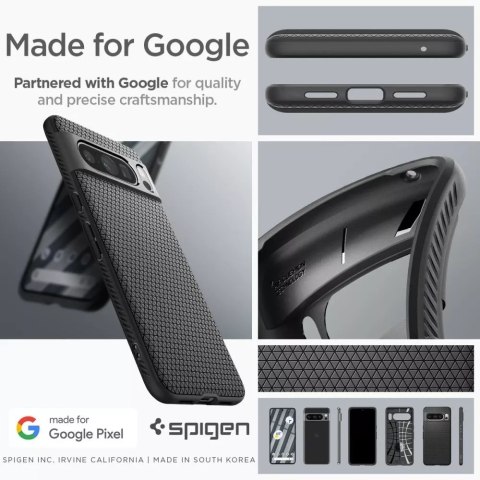 Spigen Etui Spigen Liquid Air do Google Pixel 8 Pro Matte Black Spigen Etui Spigen Liquid Air do Google Pixel 8 Pro Matte Black