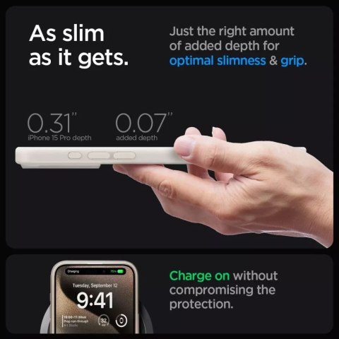 Spigen Etui Spigen Ultra Hybrid Mag Magsafe do Apple iPhone 15 Pro Frost Natural Titanium Spigen Etui Spigen Ultra Hybrid Mag Magsafe do Apple iPhone 15 Pro Frost Natural Titanium