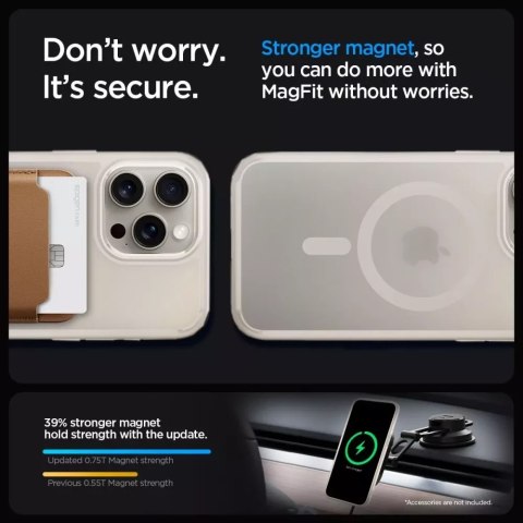 Spigen Etui Spigen Ultra Hybrid Mag Magsafe do Apple iPhone 15 Pro Frost Natural Titanium Spigen Etui Spigen Ultra Hybrid Mag Magsafe do Apple iPhone 15 Pro Frost Natural Titanium