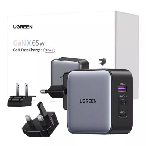 UGreen Ładowarka sieciowa Ugreen Nexode, 2x USB-C + USB, 65W UGreen Ładowarka sieciowa Ugreen Nexode, 2x USB-C + USB, 65W