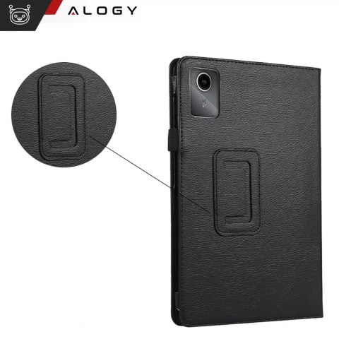 Alogy Etui do Lenovo Tab K11E / M11 10.95" TB330FU/TB330XU/TB331FC stojak pokrowiec obudowa z klapką na tablet Case Alogy Czarne Alogy Etui do Lenovo Tab K11E / M11 10.95" TB330FU/TB330XU/TB331FC stojak pokrowiec obudowa z klapką na tablet Case Alogy Czarne