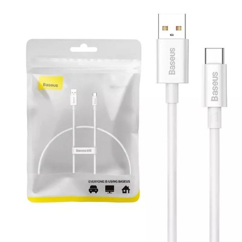 Baseus Kabel USB do USB-C Baseus Superior 100W 0.25m (biały) Baseus Kabel USB do USB-C Baseus Superior 100W 0.25m (biały)