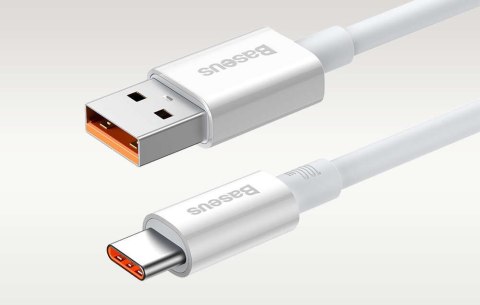 Baseus Kabel USB do USB-C Baseus Superior 100W 0.25m (biały) Baseus Kabel USB do USB-C Baseus Superior 100W 0.25m (biały)