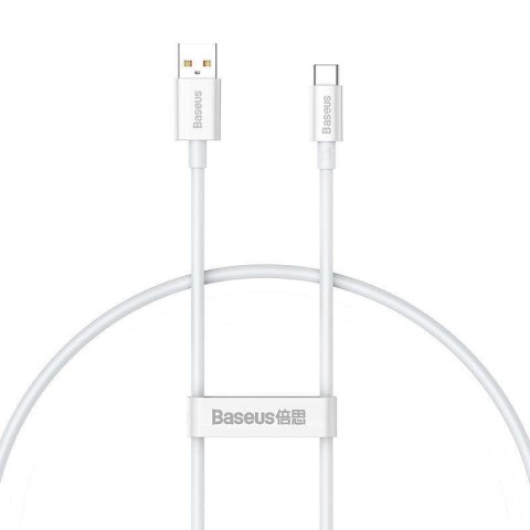 Baseus Kabel USB do USB-C Baseus Superior 100W 0.25m (biały) Baseus Kabel USB do USB-C Baseus Superior 100W 0.25m (biały)