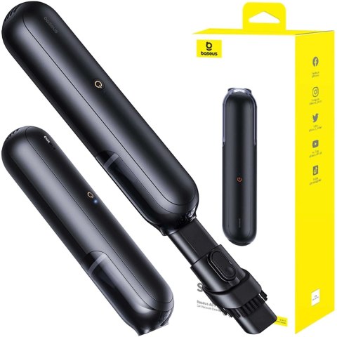 Baseus Odkurzacz samochodowy bezprzewodowy bezworkowy 30W Baseus A0 Pro 4000Pa HEPA USB-C czarny Baseus Odkurzacz samochodowy bezprzewodowy bezworkowy 30W Baseus A0 Pro 4000Pa HEPA USB-C czarny