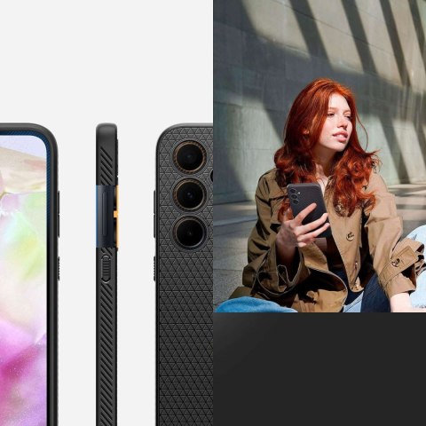 Spigen Etui do Samsung Galaxy A35 5G Spigen Liquid Air Case obudowa plecki czarne matowe Matte Black Spigen Etui do Samsung Galaxy A35 5G Spigen Liquid Air Case obudowa plecki czarne matowe Matte Black