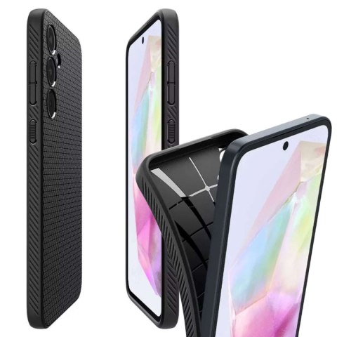 Spigen Etui do Samsung Galaxy A35 5G Spigen Liquid Air Case obudowa plecki czarne matowe Matte Black Spigen Etui do Samsung Galaxy A35 5G Spigen Liquid Air Case obudowa plecki czarne matowe Matte Black